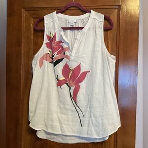 Liz Claiborne linen sleeveless shirt